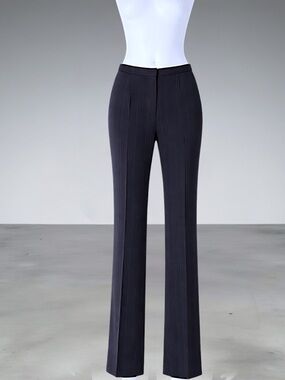 Classic Tailored Black Pinstripe Trousers - Women